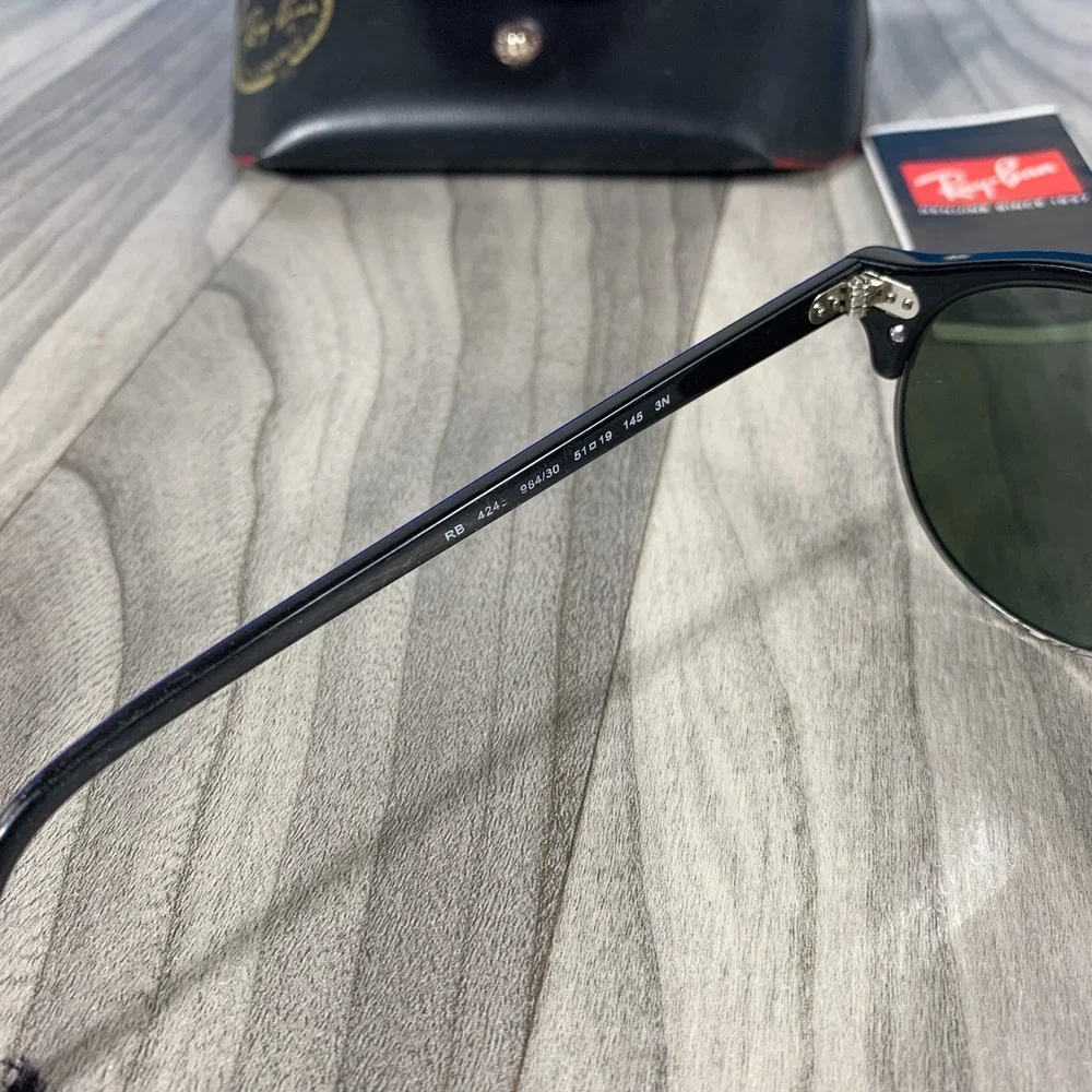 RAY BAN RB4246 984 ROUND UNIQUE WRINKLE BLUE FRAMED SUNGLASSES Excellent